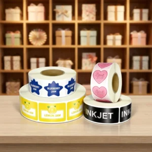 Eco-Friendly 500-Sheet Roll Cartoon Rainbow Pentagram Label Stickers