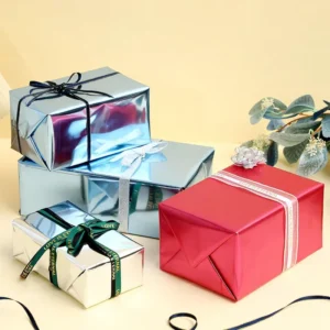 Eco-Friendly Compostable Shiny Metallized Paper for Gift Box Packaging
