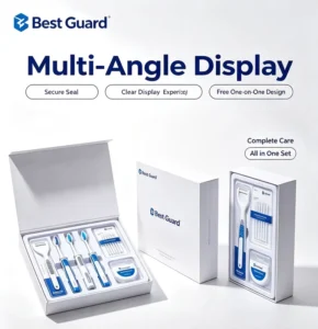 Eco-Friendly Custom Blister Tray Insert Gift Box for Dental Care Kits, Recyclable Transparent Inner Packaging