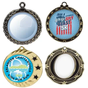 Eco-Friendly Custom Logo Metal Sports Award Medal, Laser Engraved or Letterpress Printed