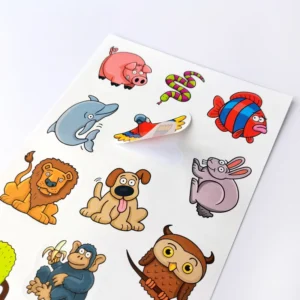 Eco-Friendly Custom Printed Waterproof Kiss-Cut Vinyl Sticker Sheets for Kids