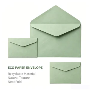 Eco-Friendly Custom Waterproof Recyclable Durable Kraft Paper String Button Envelopes