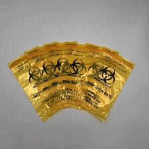 Eco Friendly Designer Raw Material Plastic Printed Hospital LDPE Biohazard Specimen Bag
