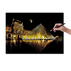 Eco Friendly Handmade DIY City Building Scratch Painting Magic Rainbow Scratch Art Paper for Adults