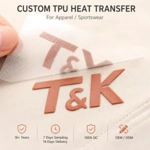Eco-Friendly Heat Transfer Labels Silk Screen Printed Custom Size for Garment Bags & Shoes