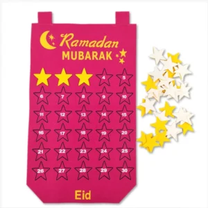 Eco-Friendly Islamic Felt Ramadan Advent Countdown Calendar for Kids