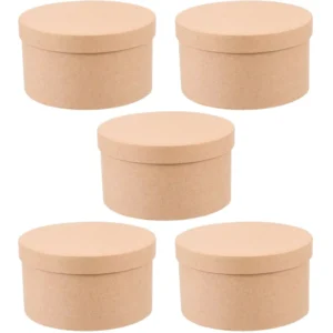 Eco-Friendly Recycled Rounded Cardboard Paper Box with Lid for Presents, Birthday and Wedding