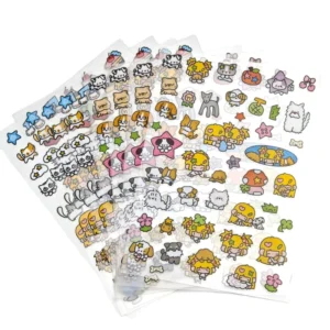 Eco Friendly Removable Clear Anime Vinyl PET Stickers for Home Decor Wall Art and Aesthetic Planning