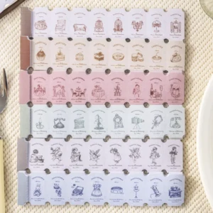 Eco-Friendly Stamp-Shaped Die-Cut Printed Paper Stickers for DIY Labels and Crafts
