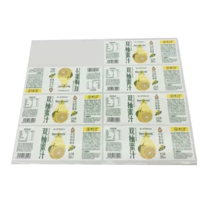 Eco-Friendly Synthetic Paper Roll Labels, Waterproof Barcode, Gold Foil Ink, Strong Adhesive, UV Flexo Logo Printing
