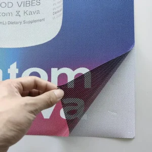 Eco-Friendly Vinyl One-Way Vision Perforated Stickers UV Resistant & Waterproof Custom Advertising for Glass Doors