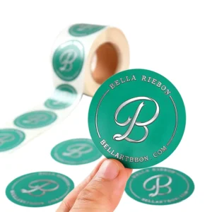 Eco-Friendly Waterproof Custom Logo Vinyl Adhesive Sticker Silver Gold Foil Packaging Label