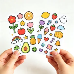 Eco-Friendly Waterproof Custom Printing Self-Adhesive Kiss-Cut Vinyl Stickers for Kids