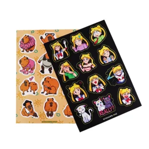 Eco-Friendly Waterproof Self-Adhesive Custom Printed Kiss-Cut Vinyl Sticker Sheets for Kids