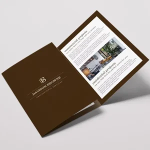Eco Kraft Lined Mini Composition Notebook with Hot Gold Stamping, Custom Logo and Printed Pages