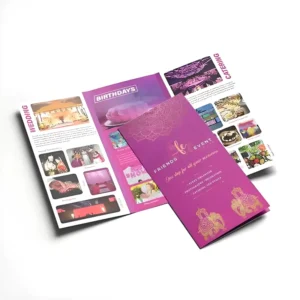 Eco Recyclable Paper Gate-Fold Simple Typography Organic Farm Food Product Brochure
