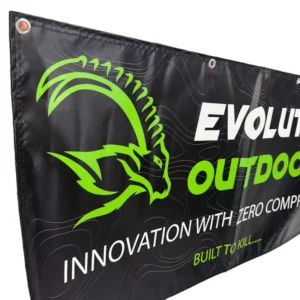 Eco-Solvent Printed Glossy PVC Vinyl Banner with Custom Edging and Eyelets for Street Advertising