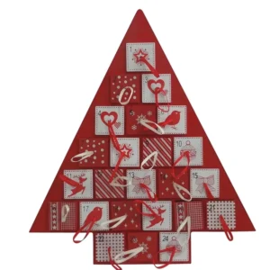Eco-friendly Wood Christmas Advent Calendar with Empty Drawers Christmas Tree-shaped Wooden Advent Calendar