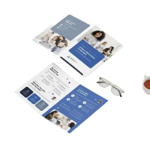 Education Catalog Screen Printed Duplex Board Folded Leaflet Binding for Course Brochures