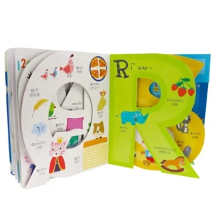 Educational Baby Coloring Storybook, Full-Color Cartoon Die-Cut Cardboard Printing