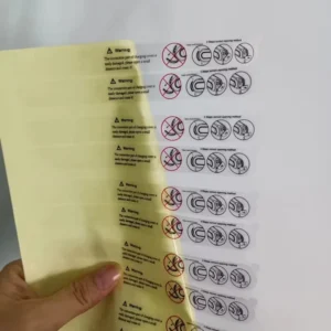 Electric Toothbrush Warning Adhesive Labels PE Scratch-Resistant High-Definition Printing Customizable Designs