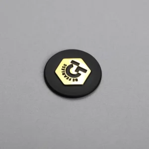 Electroplated Gold 3D Nickel Metal Nameplate with Adhesive