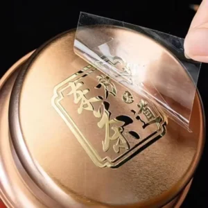 Electroplated Nickel Metal Letter Embossed Logo Transfer 3D Metal Sticker