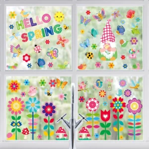 Electrostatic Decorative Window Decals Transparent Waterproof Static Cling