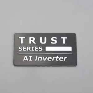 Embossed Brushed Aluminum Nameplate, Matte Black, Screen Printed
