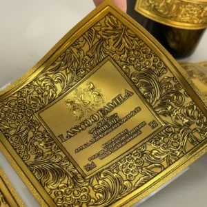 Embossed Metal Label for Candle Perfume Cosmetic Bottle
