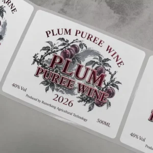 Embossed Specialty Paper Sticker Roll Adhesive Labels for Clothing Packaging