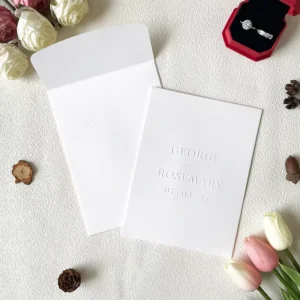 Embossed UV Hot Stamping Paper Envelope for Gift Bags and Wedding Invitations