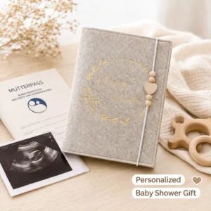 Embroidered Felt Maternity Record Book Cover