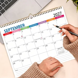 English Calendar Coil Multi Country Holiday Calendar Simple Creative Desktop Calendar