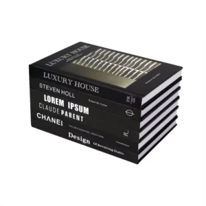 English Decorative Real Book Model, Soft/Hard Shell, Medium, Black/White/Grey