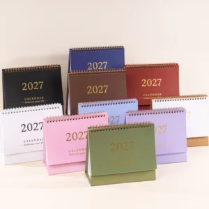 English Desk Calendar Simple Fresh Creative Coated Paper Desktop Decor Planner