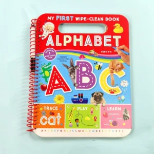 English Letter ABC Word Learning Book Set with Wipe-Clean Pen