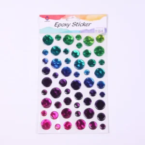 Epoxy Sticker 4 Color UV Varnishing PVC Decorative Self-Adhesive DIY Sticker