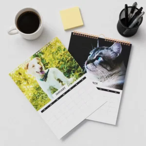 Executive Custom Wall Calendar Printing Flexible Sizing Monthly Planner for Clients Paper Material