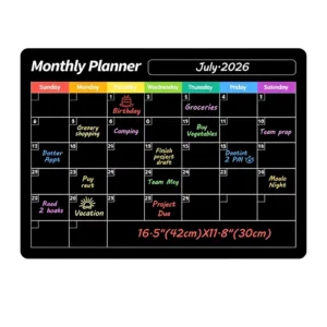 FINDMAG 4 Pack Magnetic Fridge Calendar with Dry Erase Board Rubber Sheets 8 Markers & Eraser Monthly Calendar