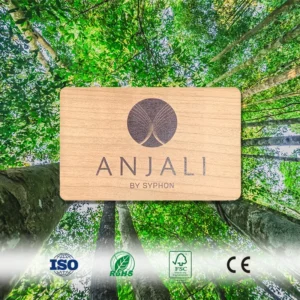 FSC Certification Access Control Hotel Door Lock Reusable Eco-Friendly RFID 13.56MHz Wooden Hotel Key Card