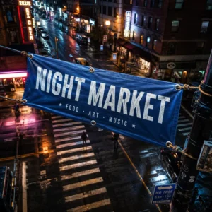 Fabric Banner for Trade Show Hanging Signs and Overhead Displays