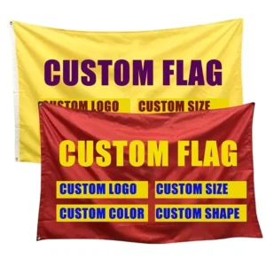 Factory 100% Polyester Double-Sided Outdoor Banner Flag, 150 x 450 cm