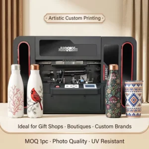 Factory 360 Seamless Cylinder UV Printer, Gen6 3-Head, for Perfume Bottles, Aluminum Cans, and Plastic Bottles