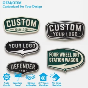 Factory 3D Metal Relief Car Logo and Plastic Emblem, Waterproof, Non-Adhesive