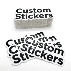 Factory Custom 3D UV-Embossed Raised Logo Stickers Low MOQ