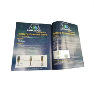 Factory Custom A4 Catalogue Saddle Stitched Coated Paper Brochure Printing