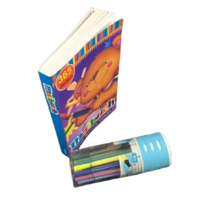 Factory Custom A5 365-Page Daily Activity Colouring Book for School Students Kids Cartoon CMYK Printing