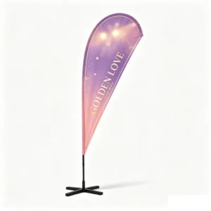 Factory Custom Advertising Feather Flag Banner with Fiberglass Flagpole