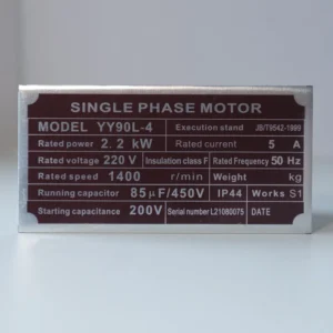 Factory Custom Aluminum Nameplate Anodized Metal Sign Screen Printing Stamping Label for Industrial Machinery Equipment Name Tag